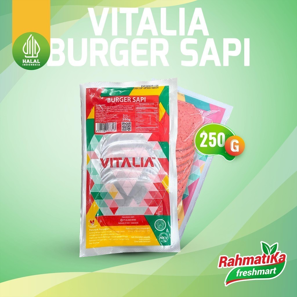 

VITALIA Smoked Beef / Burger Sapi 250 gr Isi 10