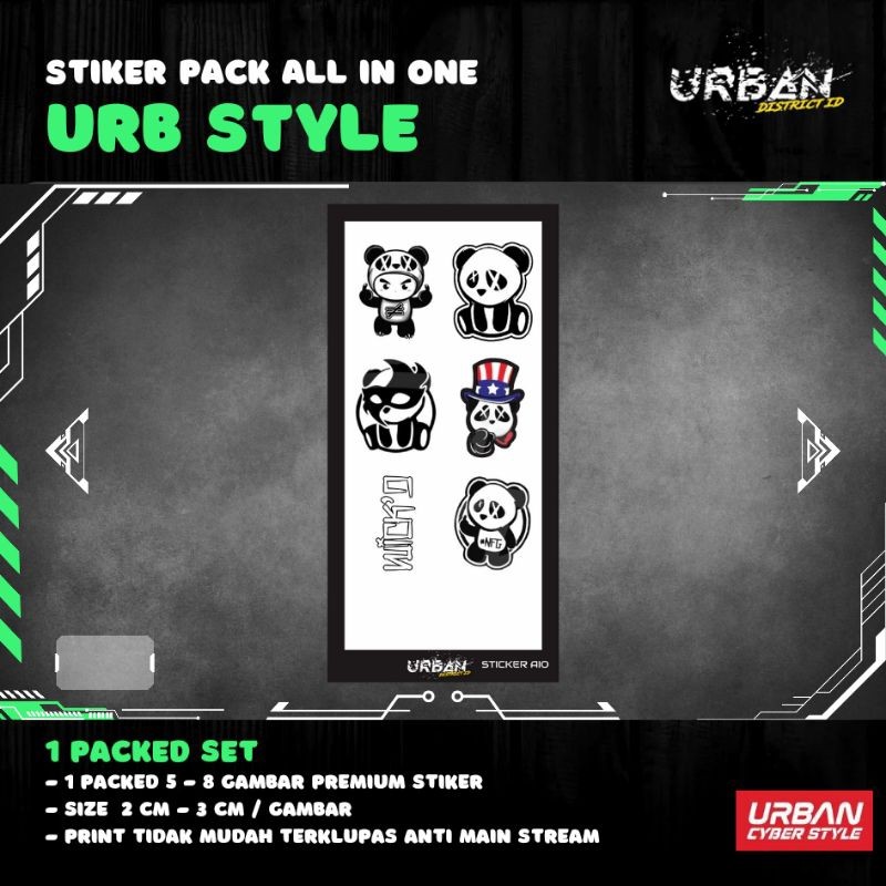

Terlaris Urbstyle Stiker Pack Logo Brand Series P1 By Urban District Id Garskin Custom Case Laminasi Tebal COD