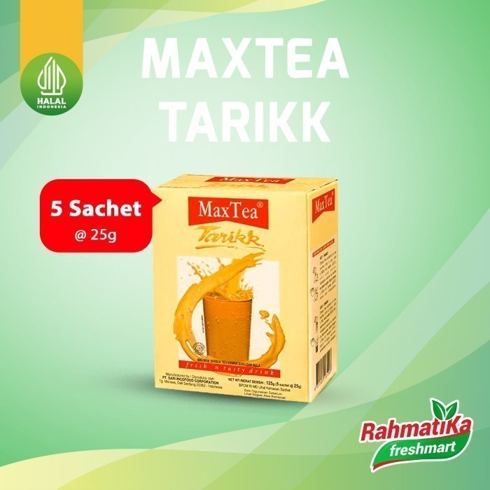 

MaxTea Tarikk Teh Krimer Susu Gula 125g (5 Sachet @25g)