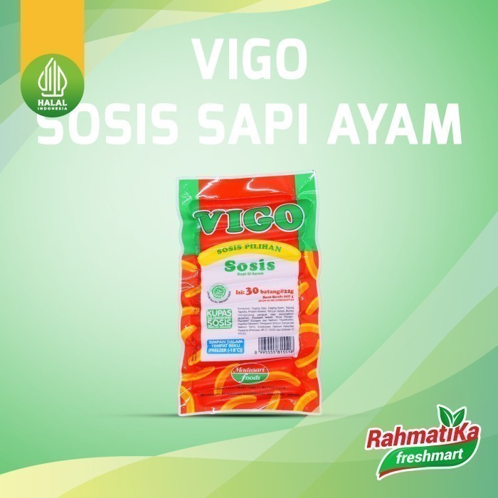 

Vigo Sosis Sapi Ayam 720 gr Isi 30