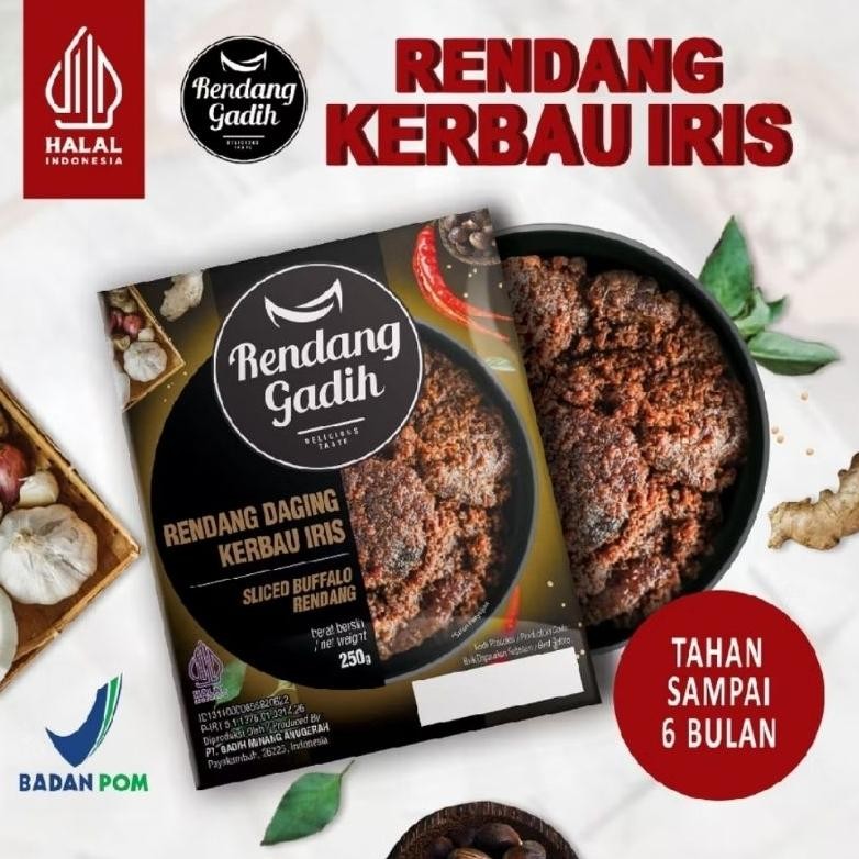 

Rendang Gadih - Rendang Daging Kerbau Iris 250g / Rendang Viral 100% Halal