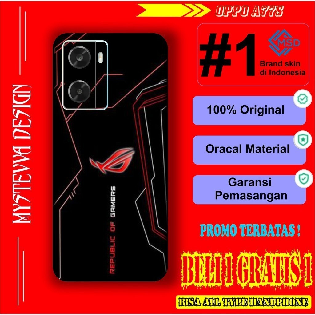 

Terlaris Oppo A77s Garskin Stiker Custom Case Laminasi Tebal COD