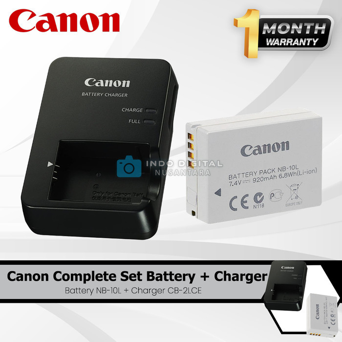 Paket Baterai Canon Nb-10L + Charger Cb-2Lce
