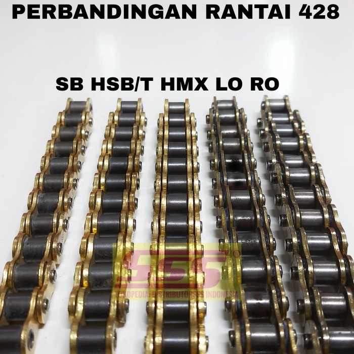 Girset Sss 428 Steel Black Cbr150R Cb150R Cb150X Rantai Sss Gold
