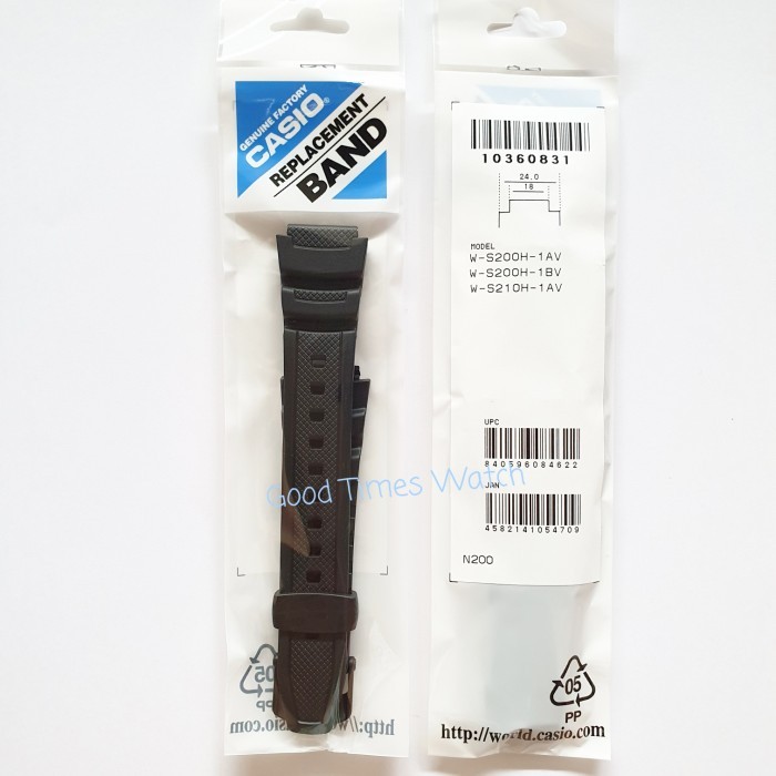 Strap Casio W-S200H-1 / W-S210H / W S200 W S210 Casio Original