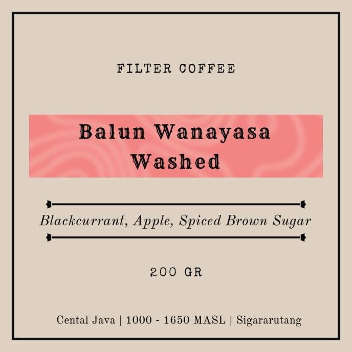 

Kopi Arabika Balun Wanayasa Proses Basah 200 Gr