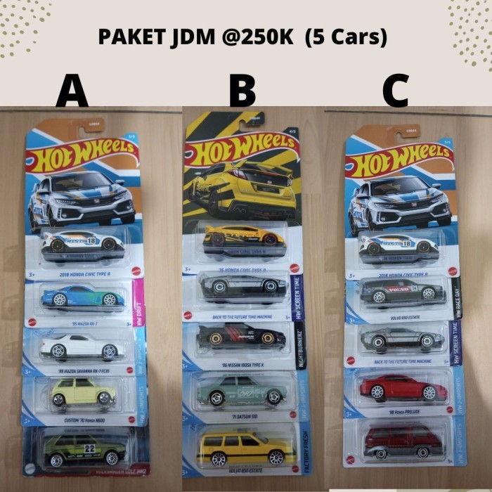 HOTWHEELS PAKET JDM