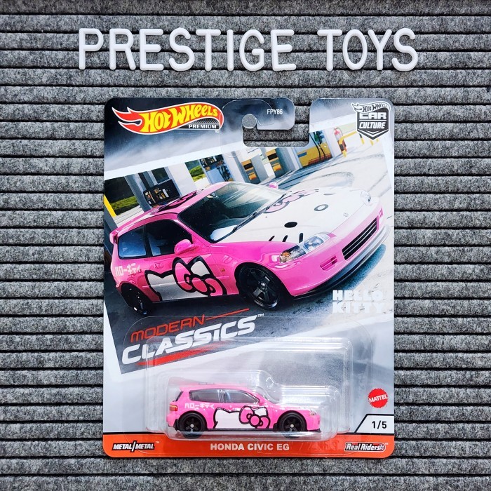 HOTWHEELS HONDA CIVIC EG HELLO KITTY PINK MODERN CLASSIC