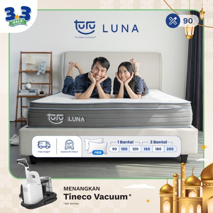 Kasur Busa Premium TURU LUNA Plush Top Natural Latex ukuran 90x200