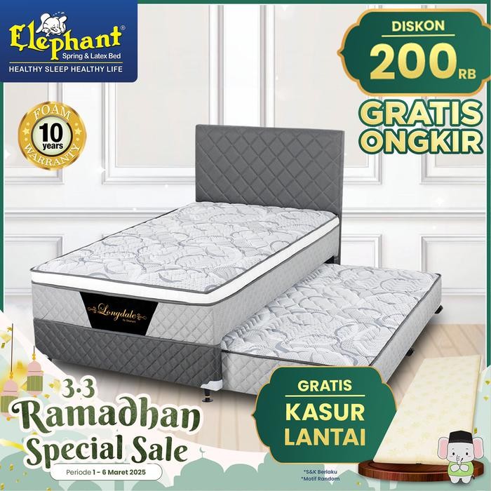 Springbed / Kasur 2 in 1 Elephant Longdale Rebounded