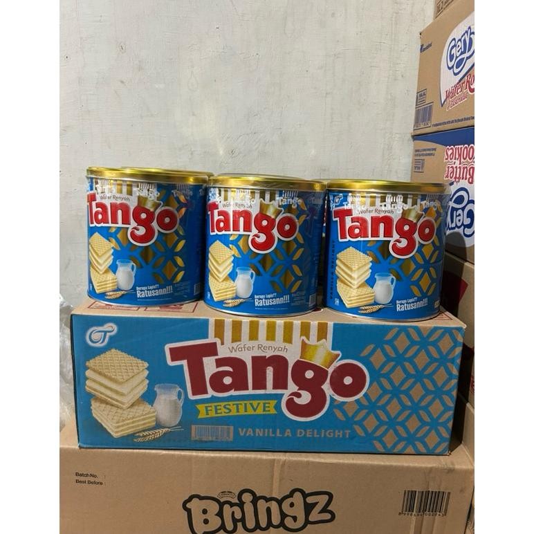 

TERMURAH [1Dus Isi 6 ]Tango wafer kaleng VANILLA DAN COKLAT 240g be-120