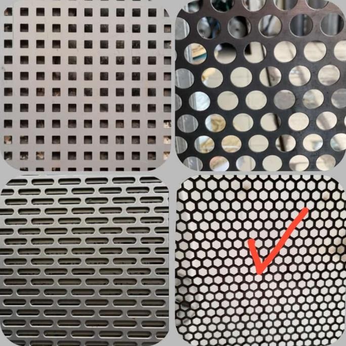 Plat lubang Hexagonal / Perforated besi