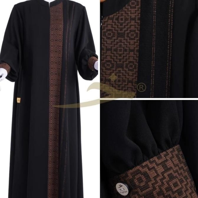 RAFHANAH Gamis JETBLACK - Khadijah Indonesia #ayranashwa