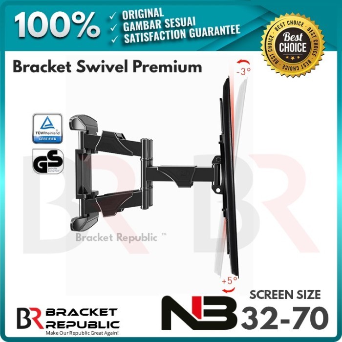 BRACKET TV SWIVEL NORTH BAYOU NB P5 32-60 INCH