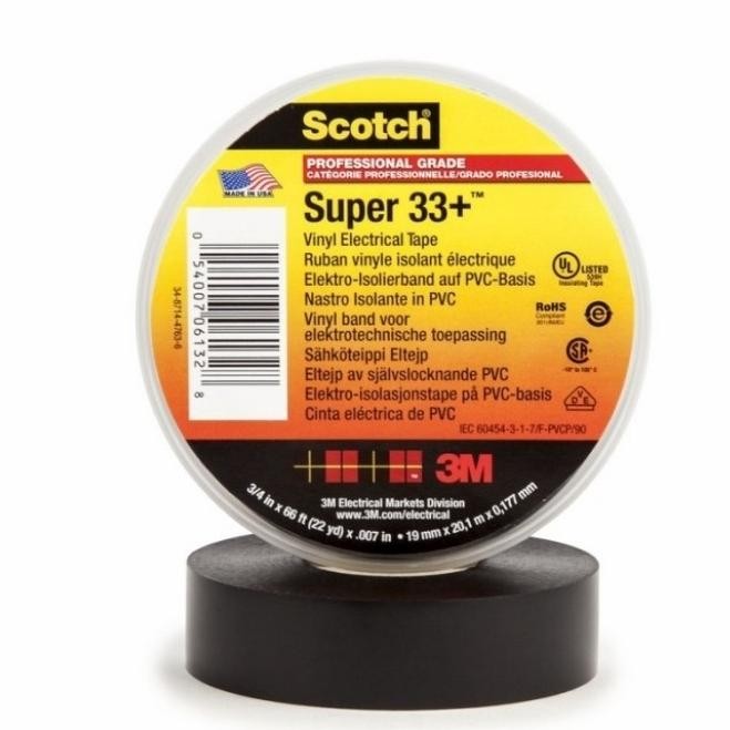 

Ready 3M Scotch 33+ isolasi Listrik Super 33+ Lakban Hitam Electrical Tape