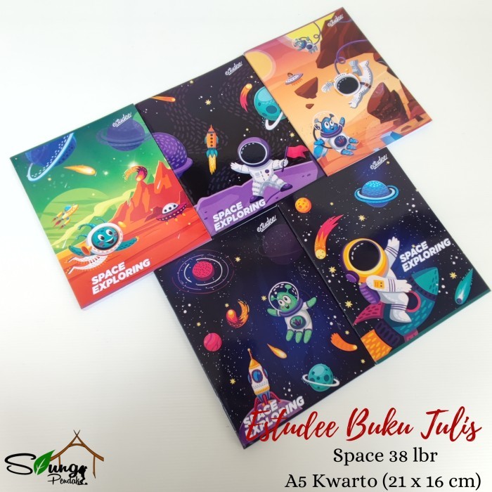 

HEMAT (ISI 10) BUKU TULIS / BUKU SEKOLAH ESTUDEE SPACE KWARTO A5 38 LEMBAR KODE 123