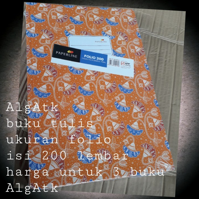 

LIMITED EDITION BUKU TULIS PAPERLINE UKURAN FOLIO ISI 200 LEMBAR KODE 1102