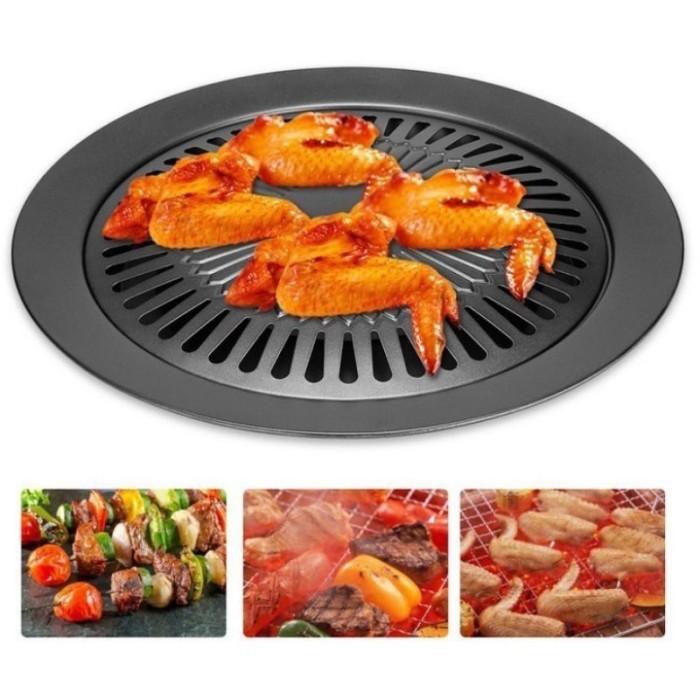 Pemanggang Korean BBQ Alat Pemanggang 32cm / Panggangan Grill Pan Anti Lengket anti panas anti lengk