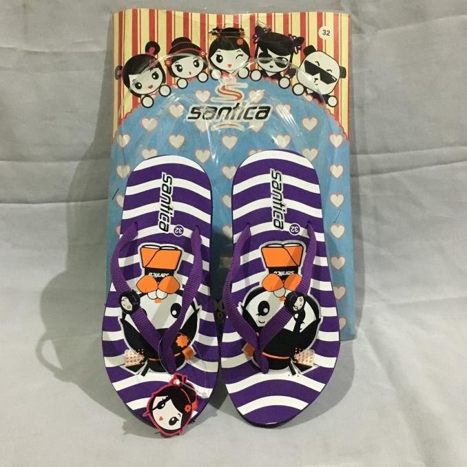 Sale Sandal Jepit Karakter Anak Perempuan Santica Ochi Purple