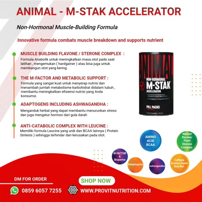 Universal - Animal M Stak 21 Packs Bulking Weight Gainer Anabolic Mass