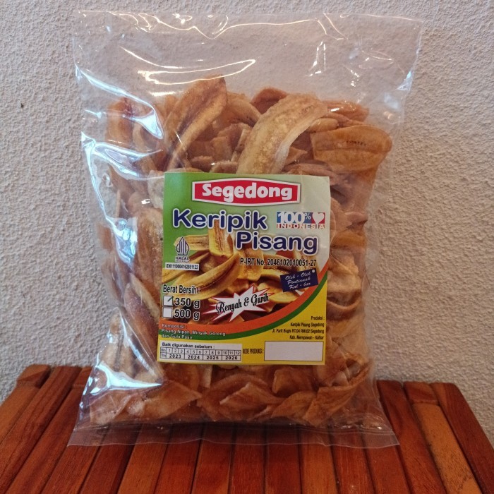 

TERBARU Keripik Pisang segedong asli pontianak pisang manis ( Besar 400gr )