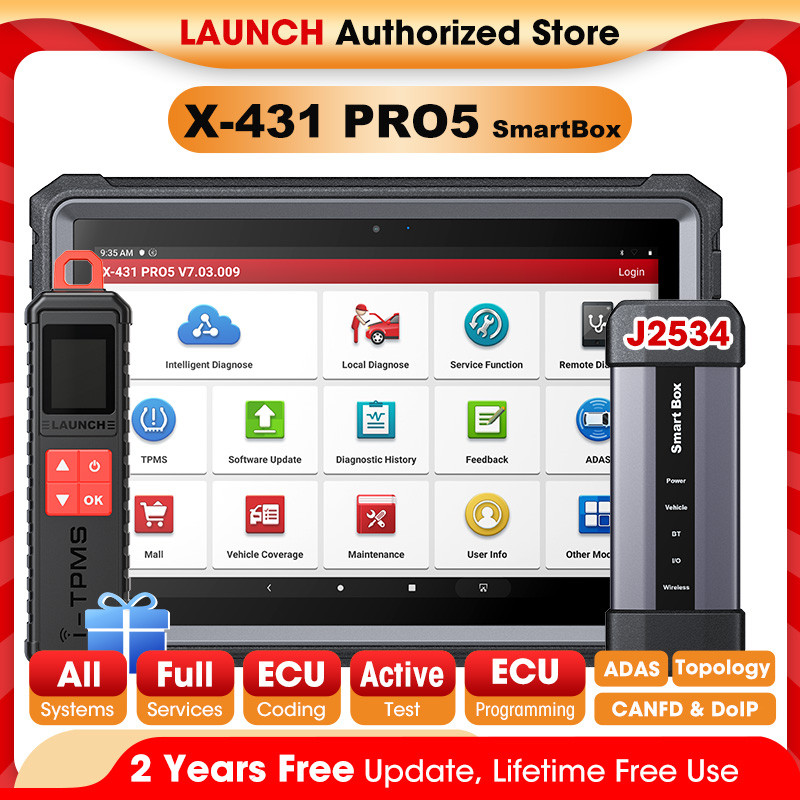 VANE Launch X431 PRO 5 PRO5 Car Diagnostic Tools J2534 SmartBox Programming Auto OBD2 Scanner Diagno