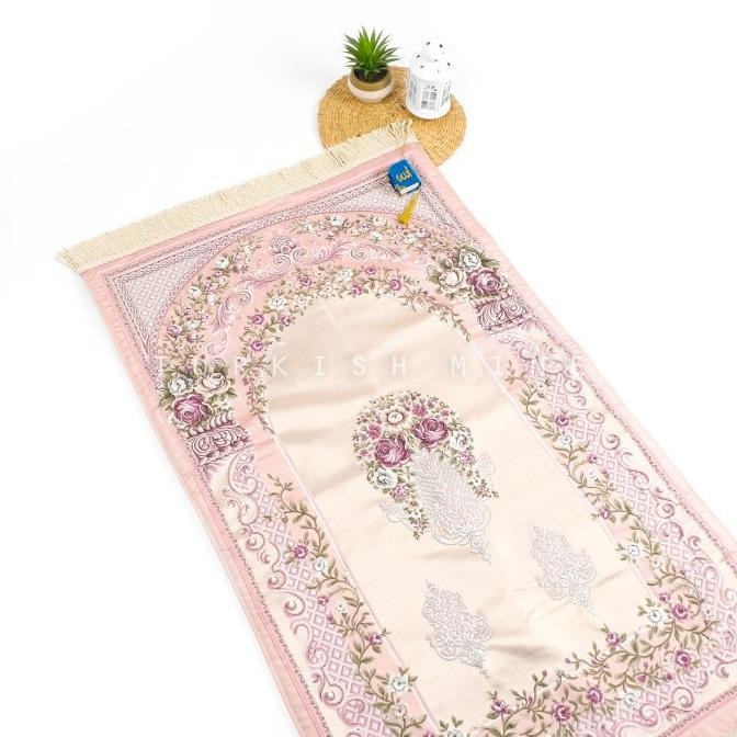 Sajadah Import Turki Satin Bordir/Sajadah Turki Tebal Mewah Mahar
