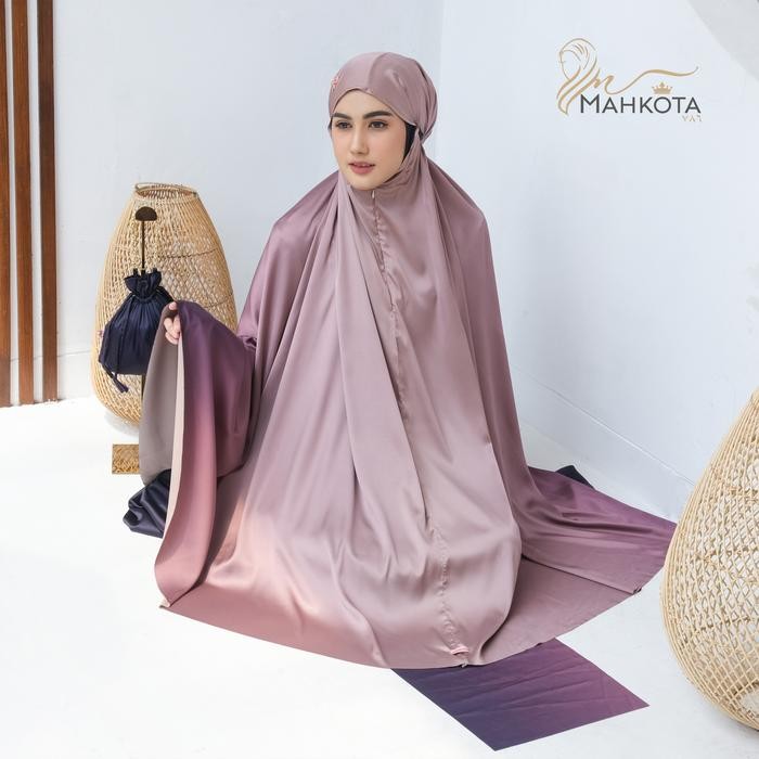 Ready (Free Sajadah) Mukena Aleta 2 In 1 By Mahkota786 Mukena Sultan Sutra Silk Dewasa Remaja