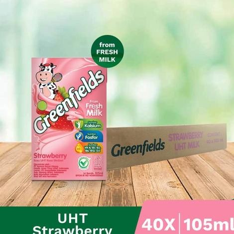

PROMO / GREENFIELDS / SUSU UHT COKLAT / STRAWBERRY / FULL CREAM 105ML ( 1DUS ISI 40PCS ) NON COD