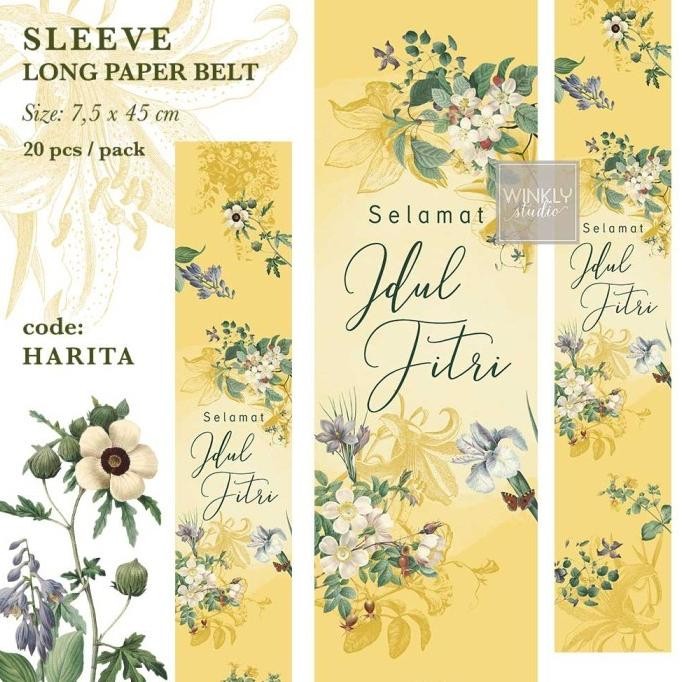 

New Item!, 20Pcs Long Paper Belt Lebaran Sabuk Box Hampers Ramadhan Sleeve -