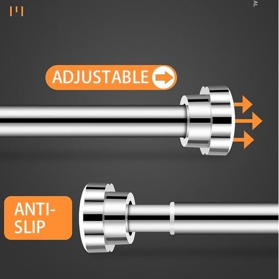 NPR - 40CM-460CM TIANG GORDEN FLEKSIBEL TIANG TONGKAT FLEKSIBEL BESI GORDEN TIANG JEMURAN FLEKSIBEL