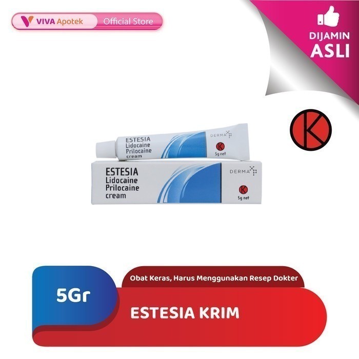 Estesia Krim / Prilocaine / Lidocaine / Anestetik Lokal (5 Gram)