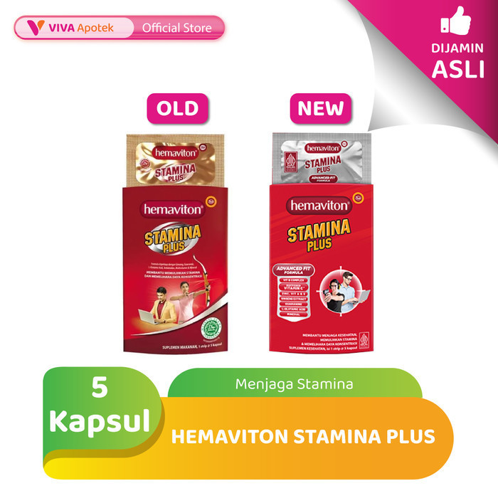 Hemaviton Stamina Plus untuk Menajga Stamina (5 Kapsul)