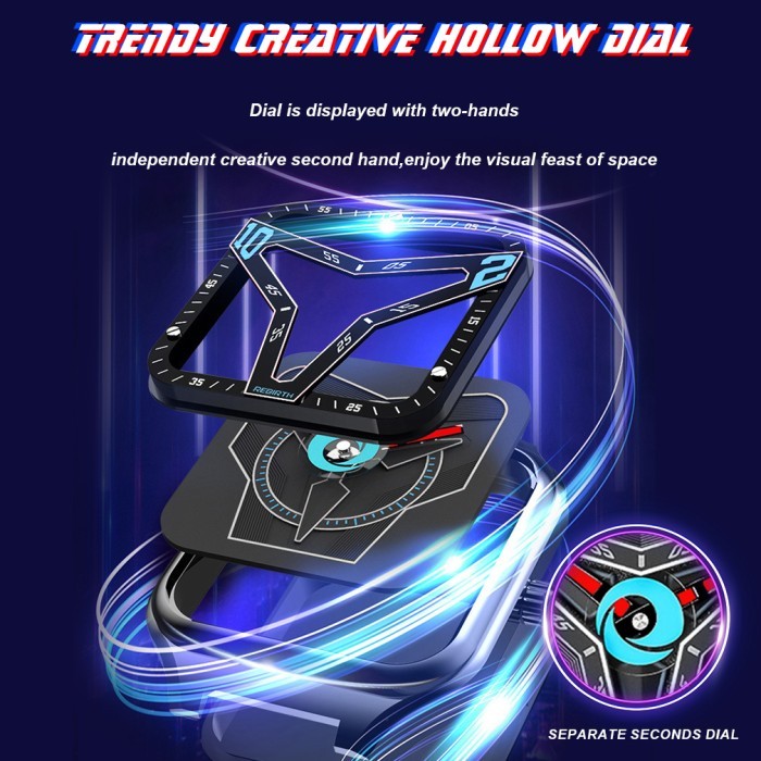 Rebirth Jam Tangan Pria Dial Berongga Kreatif Yang Trendi Anti Air #Gratisongkir #Sale #Discount