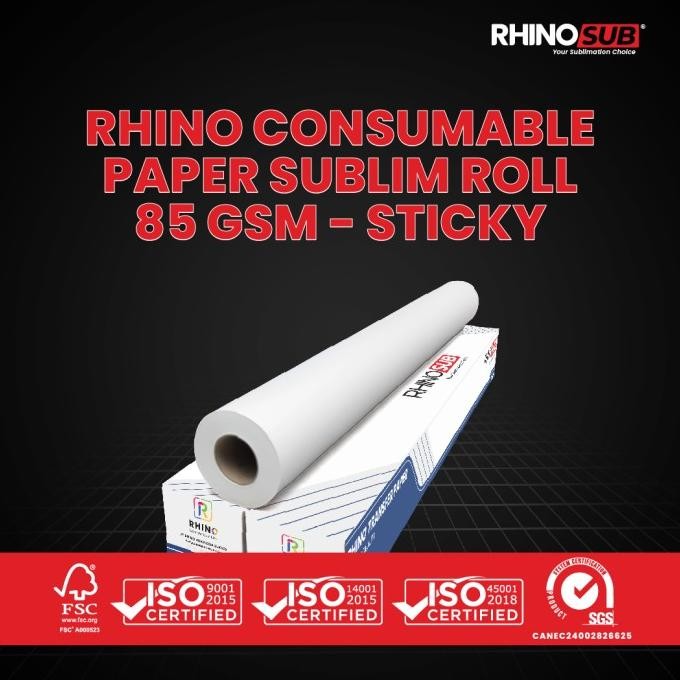 

Promo Kertas Sublim Roll Premium Ukuran 110 cm x 100 meter (85 GSM Sticky) COD