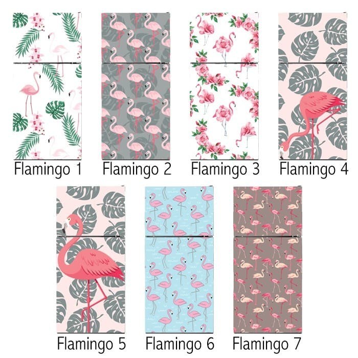 Cuci Gudang Stiker Kulkas 2 Pintu Flamingo