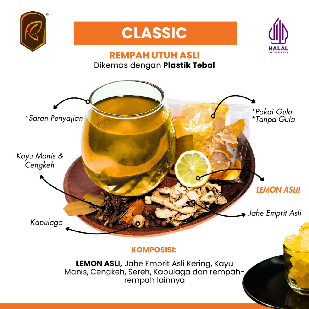 

REMPAHKARTA Wedang Uwuh Premium Lemon (5 Sachet)
