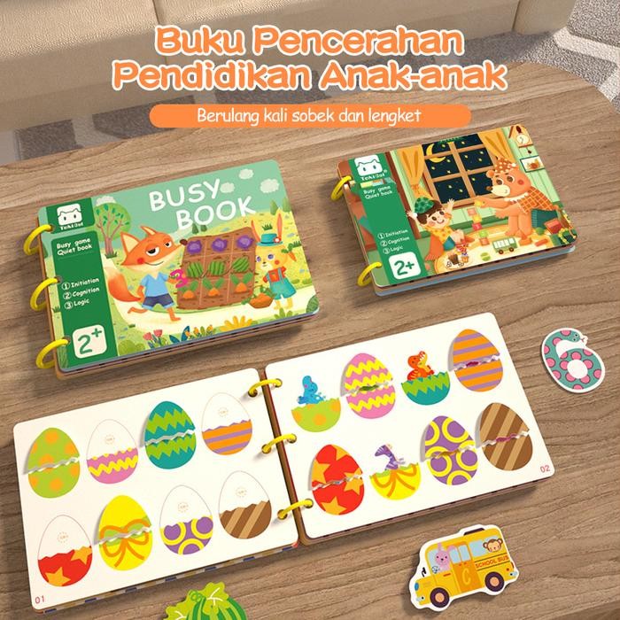 

Bambino Quiet Busy Book Buku Aktivitas Velcro Anak Kids Activity Book Buku Cerita Buku Huruf