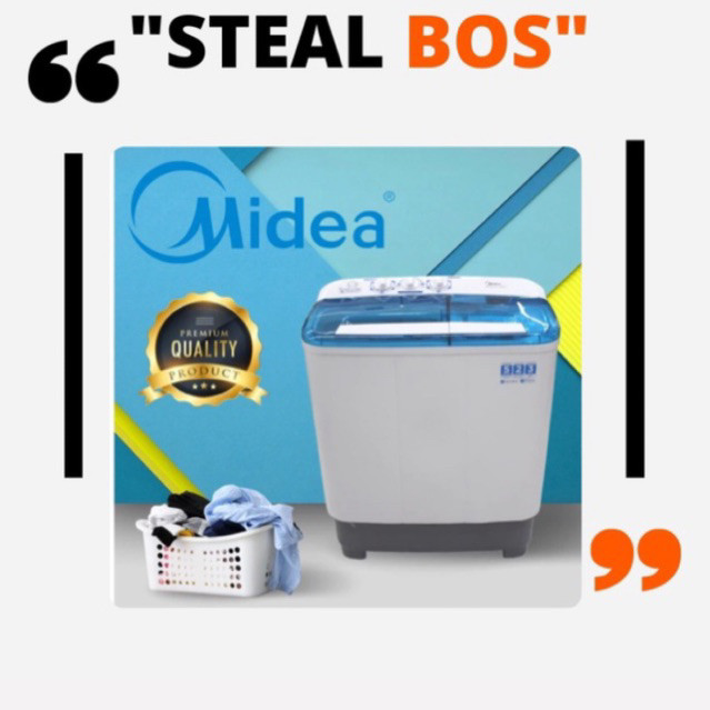 Midea mesin cuci 2 tabung MIDEA 6kg(MTD78P-1301Q)mesin cuci midea 2 tabung