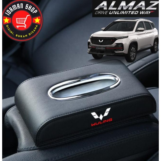Promo TEMPAT TISU MOBIL WULING ALMAZ KOTAK TISIU WULING ALMAZ HYBRID PREMIUM COD