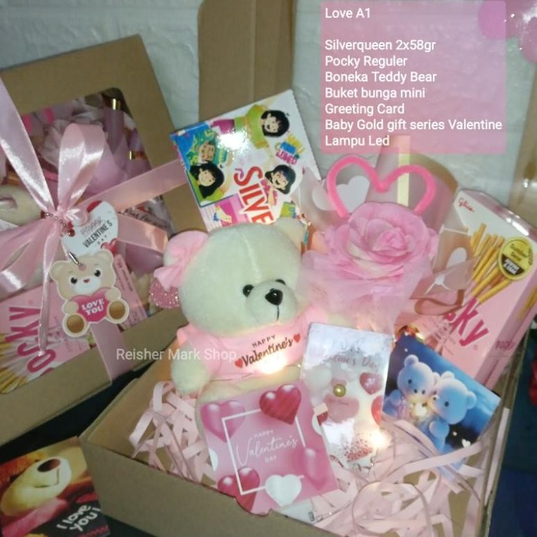

VIRAL Hampers Love - Hampers Valentine Kado Hadiah Gift Valentine Coklat boneka VD08