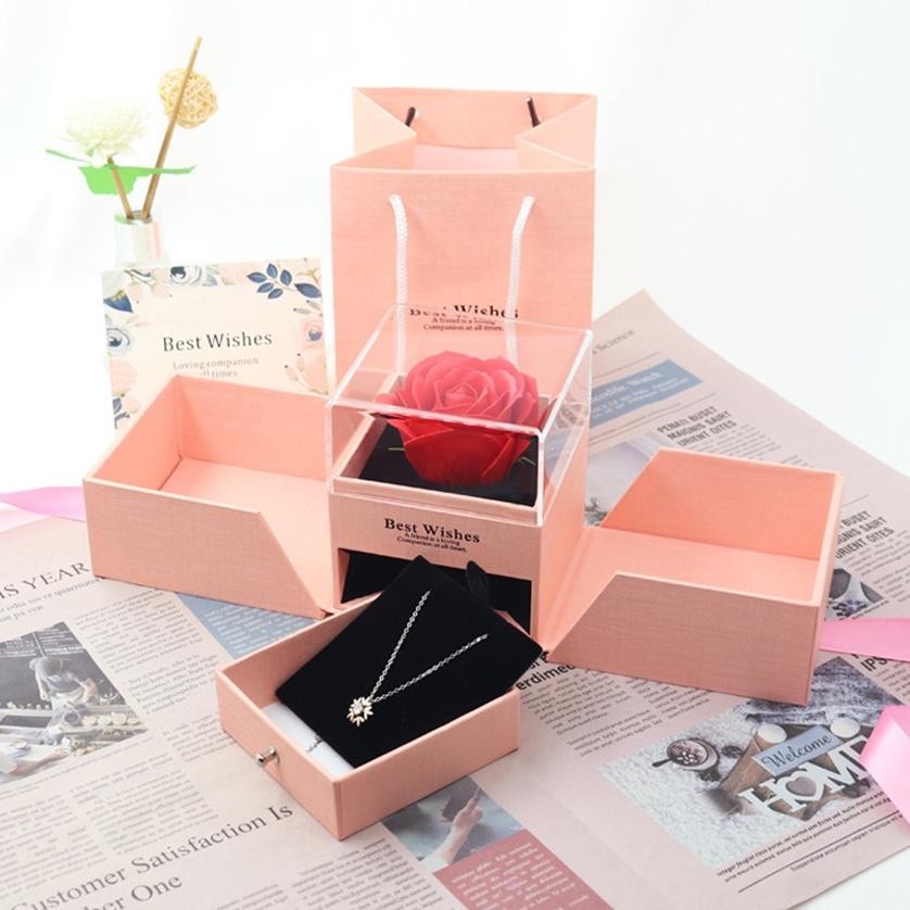 

SALE Eternal Rose Gift Box Kotak Perhiasan Bunga Mawar Kotak Hadiah Mawar Gift Box Mawar Do86