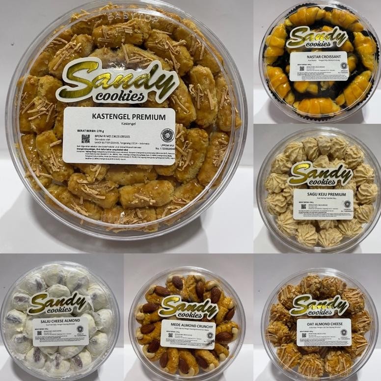 

SANDY COOKIES PREMIUM (GOLD) EXP PANJANG (TOPLES SEDANG TIN (NASTAR / KASTENGEL / PUTRI SALJU / SALJU MEDE / MEDE ALMOND / NASTAR PANDAN / NASTAR DURIAN / ALMOND CLASSIC / BROWNIES ALMOND / KUE JAKARTA IMLEK LEBARAN IDUL FITRI