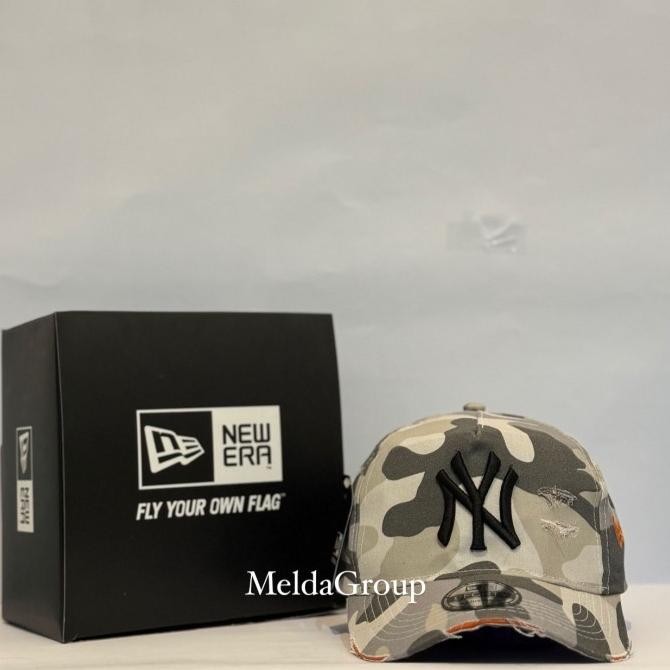 Topi Baseball Camo White NY Model Sobek Preminium Terbaru 2025