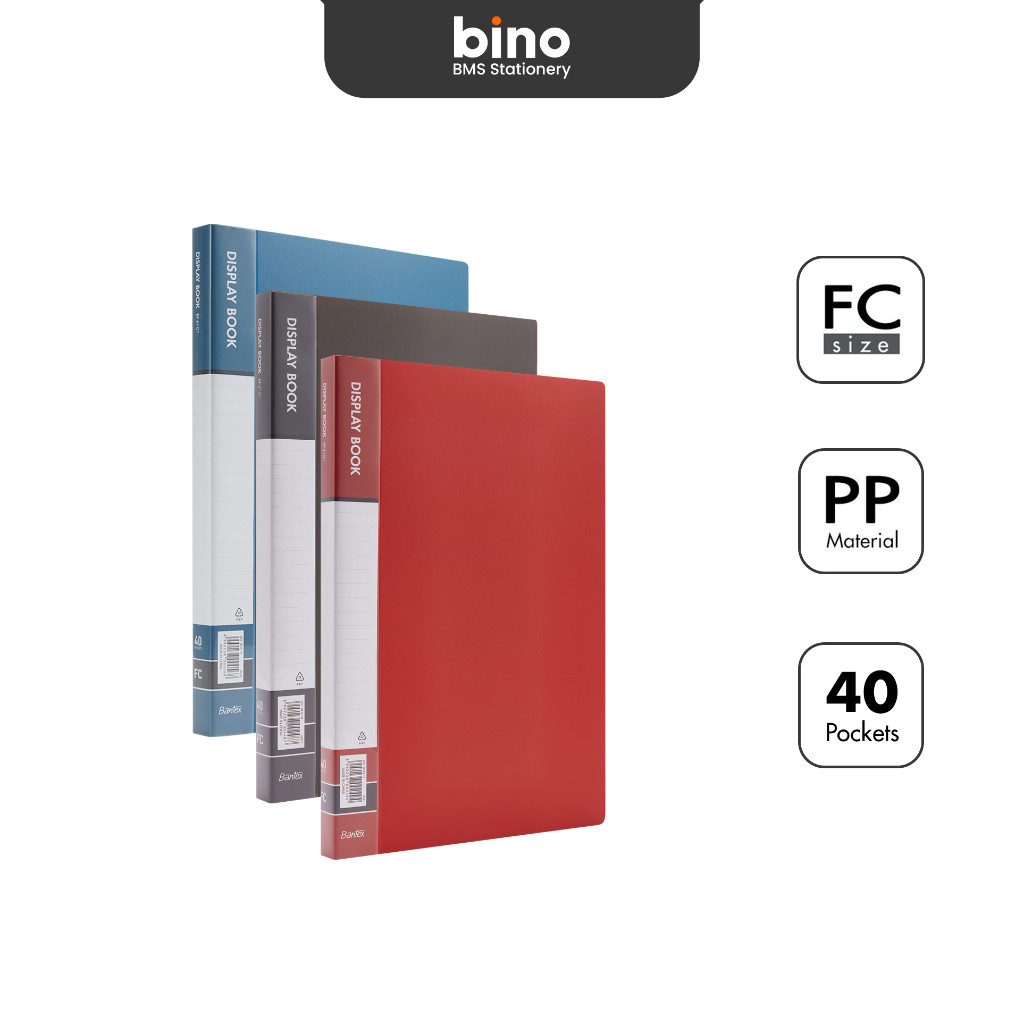 

[BMS Surabaya] Bantex Display Book / Clear Holder Folio Bahan PP Isi 40 Pocket Anti-Static BF4101