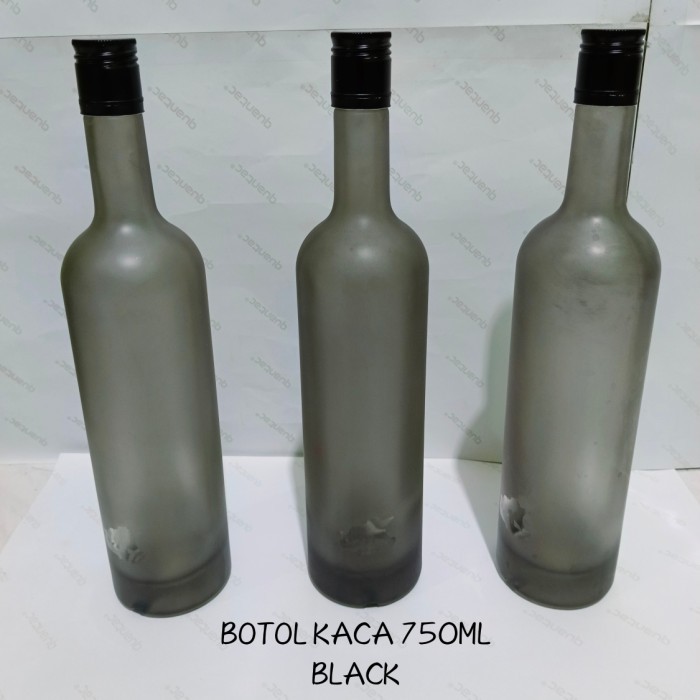 Promo Botol Kaca 750Ml Botol Kaca Hitam Botol Kaca Frosted Xdh6