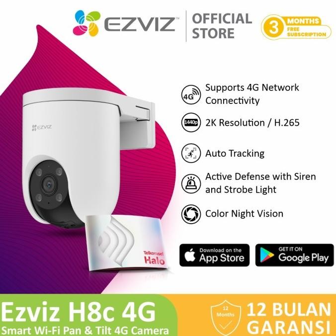 Ezviz H8c 4G 2K Smart Home Pan & Tilt IP Camera CCTV Outdoor [terbaik]
