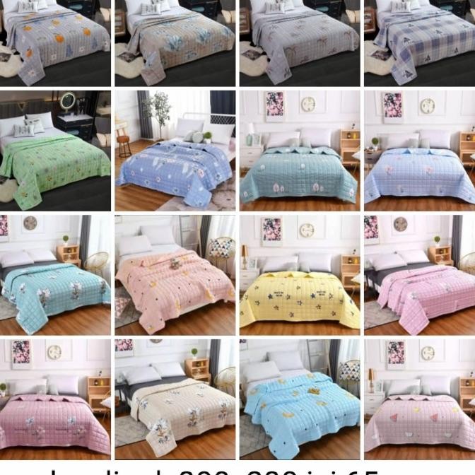 selimut SRH bordir katun jumbo size 200x230cm badcover tipis NHS