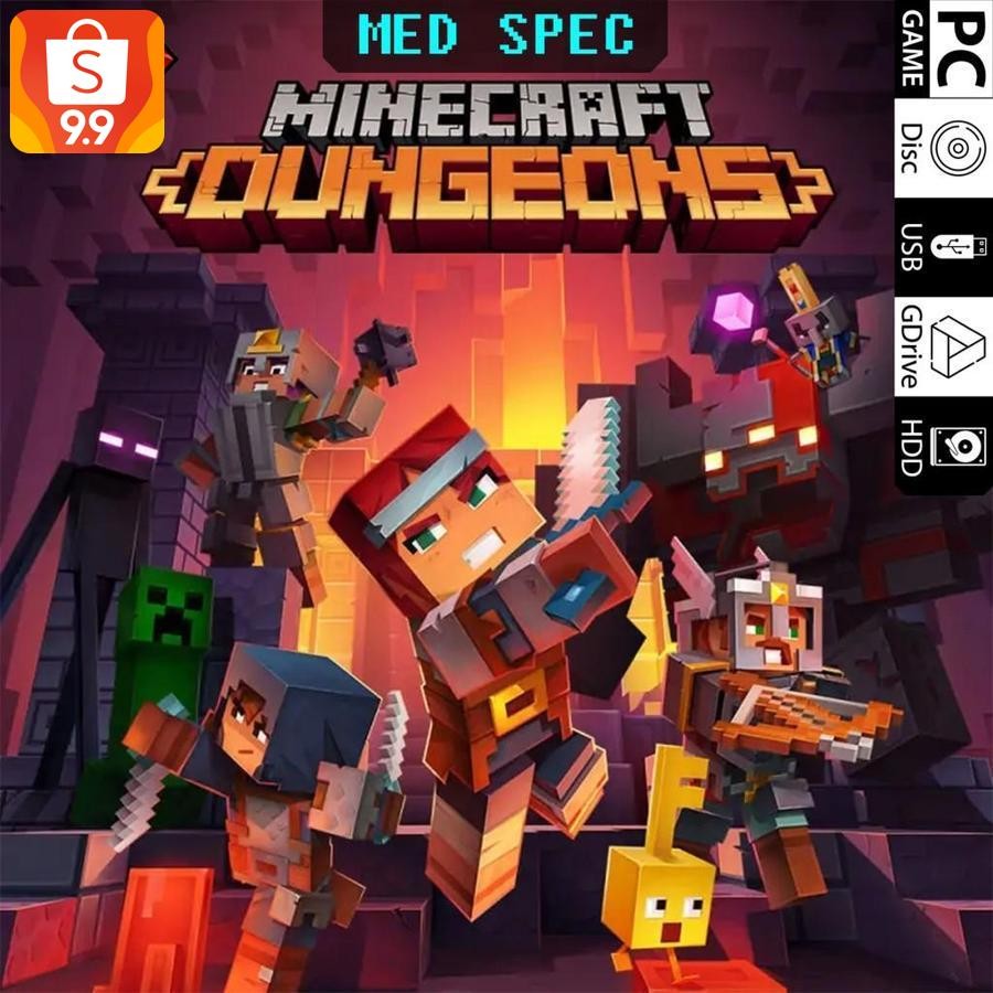 mine craft dungeons deluxe edition pc full version/game pc game/games pc games baru