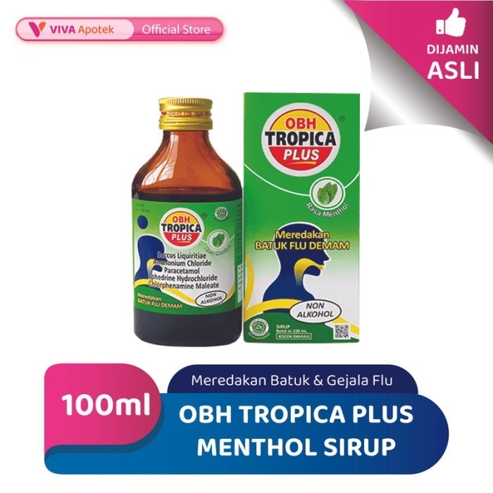 OBH Tropica Plus Menthol Sirup Meredakan Batuk & Gejala Flu (100 ml)